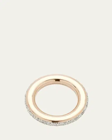 Pomellato Iconica 18K Rose and White Gold Ring with Diamonds | Thumbnail 4