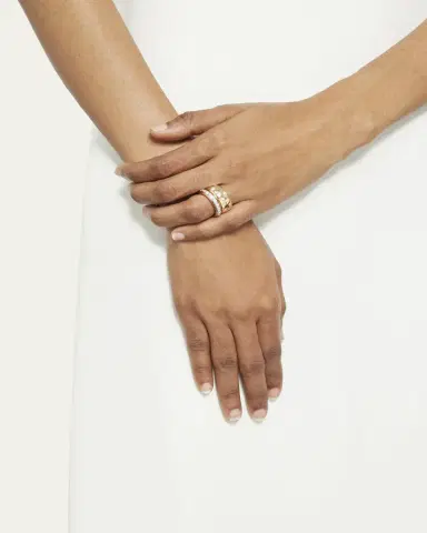Pomellato Iconica 18K Rose and White Gold Ring with Diamonds | Thumbnail 5