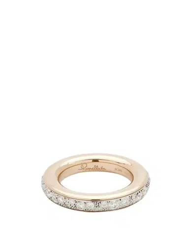 Pomellato Iconica 18K Rose and White Gold Ring with Diamonds | Thumbnail 1
