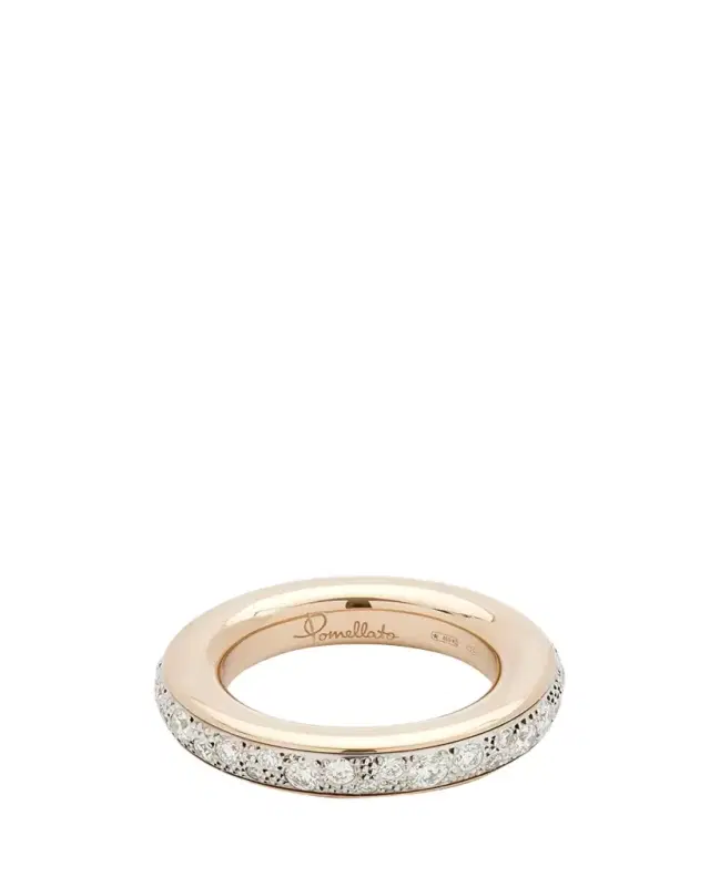 Iconica 18K Rose and White Gold Ring with Diamonds