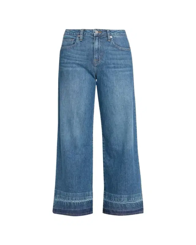 Jude Mid-Rise Cropped Wide-Leg Denim Jeans