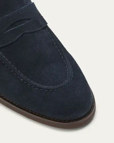 Brunello Cucinelli Men's Suede Penny Loafers | Thumbnail 13