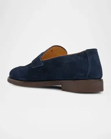 Brunello Cucinelli Men's Suede Penny Loafers | Thumbnail 15