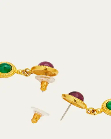 ben-amun 24k Gold Electroplated Pearly Drop Cross Earrings | Thumbnail 4 ben-amun 24k Gold Electroplated Pearly Drop Cross Earrings | Thumbnail 4