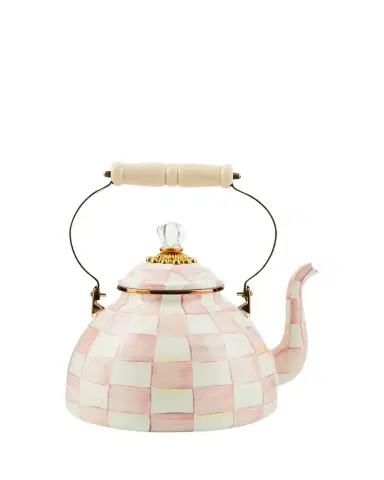 MacKenzie-Childs Rosy Check Enamel Tea Kettle, 3qt. | Thumbnail 1 MacKenzie-Childs Rosy Check Enamel Tea Kettle, 3qt. | Thumbnail 1