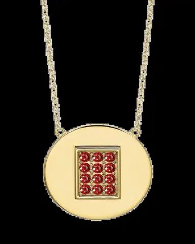 Tracee Nichols 14K Gold Garnet Birthstone Token Necklace | Thumbnail 2 Tracee Nichols 14K Gold Garnet Birthstone Token Necklace | Thumbnail 2