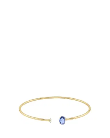JIA JIA Blue Sapphire and Diamond Bendable Cuff Bracelet in 14K Gold | Thumbnail 1 JIA JIA Blue Sapphire and Diamond Bendable Cuff Bracelet in 14K Gold | Thumbnail 1