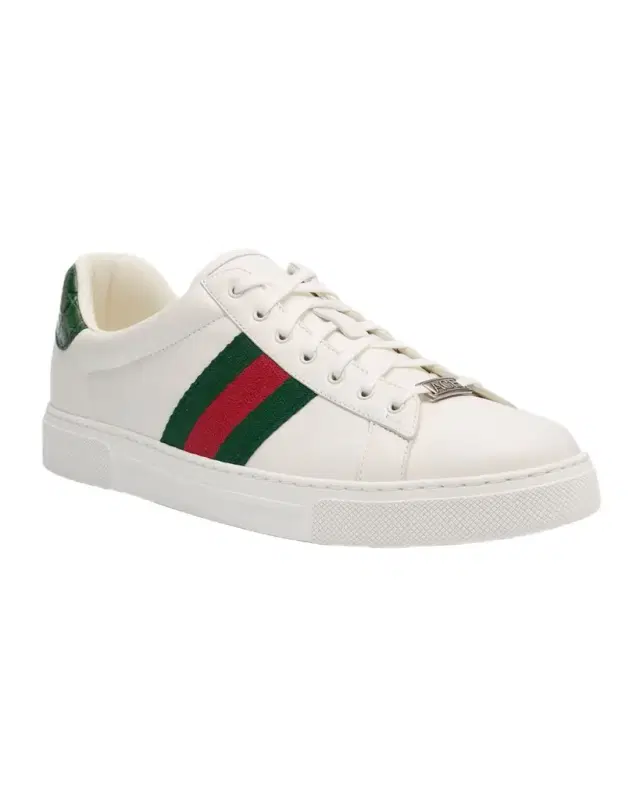 Men's Ace Leather Web Low-Top Sneakers Men's Ace Leather Web Low-Top Sneakers