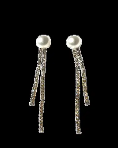 Mizuki 18K Yellow Gold White Akoya Pearl and Diamond Drop Short Earrings | Thumbnail 2 Mizuki 18K Yellow Gold White Akoya Pearl and Diamond Drop Short Earrings | Thumbnail 2
