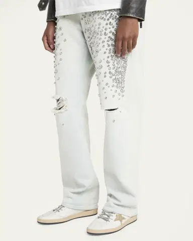 Golden Goose Ball Star Mixed Leather Low-Top Sneakers | Thumbnail 2 Golden Goose Ball Star Mixed Leather Low-Top Sneakers | Thumbnail 2