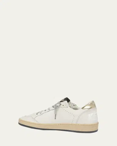 Golden Goose Ball Star Mixed Leather Low-Top Sneakers | Thumbnail 4 Golden Goose Ball Star Mixed Leather Low-Top Sneakers | Thumbnail 4