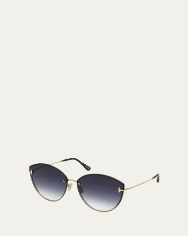 TOM FORD Evangeline Metal Cat-Eye Sunglasses | Thumbnail 2