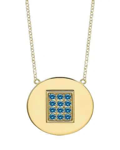 Tracee Nichols 14K Gold Aquamarine Birthstone Necklace | Thumbnail 1 Tracee Nichols 14K Gold Aquamarine Birthstone Necklace | Thumbnail 1