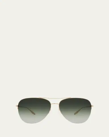 BARTON PERREIRA Chevalier Green Titanium Aviator Sunglasses | Thumbnail 2 BARTON PERREIRA Chevalier Green Titanium Aviator Sunglasses | Thumbnail 2