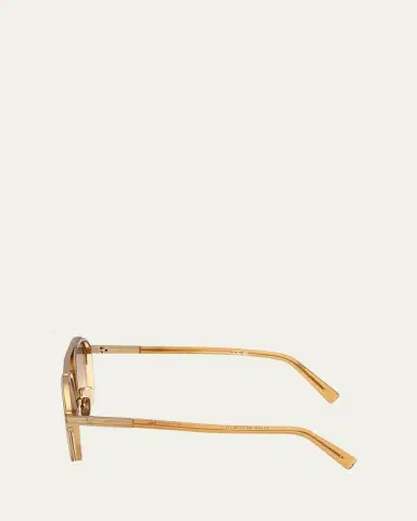 Zegna Men's ORIZZONTE Geometric Acetate and Metal Sunglasses | Thumbnail 3 Zegna Men's ORIZZONTE Geometric Acetate and Metal Sunglasses | Thumbnail 3