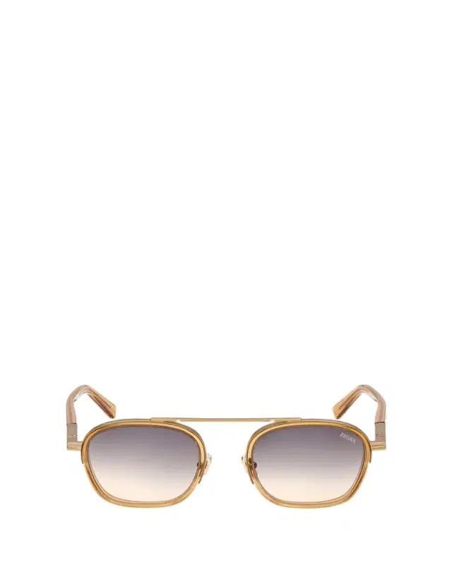 ZEGNA Men's ORIZZONTE Geometric Acetate and Metal Sunglasses