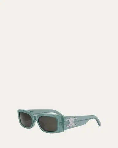 Celine Men's Triomphe Rectangular Acetate Sunglasses | Thumbnail 2