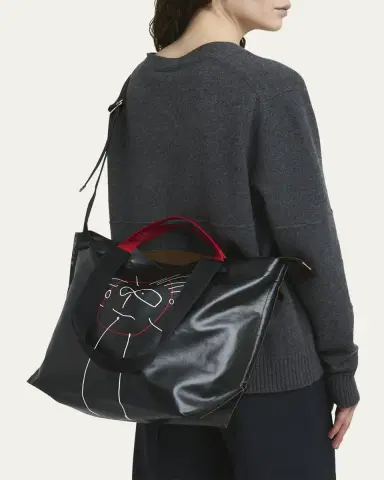Plan C Medium Printed Shopper Tote Bag | Thumbnail 2