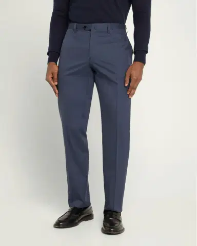 Cesare Attolini Men's Luxe Twill Flat-Front Trousers | Thumbnail 4 Cesare Attolini Men's Luxe Twill Flat-Front Trousers | Thumbnail 4