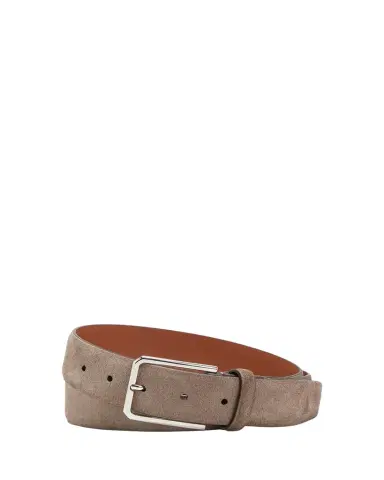 Santoni Men's Suede Square-Buckle Belt | Thumbnail 1