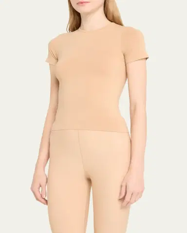 SKIMS Soft Smoothing Seamless Short-Sleeve T-Shirt | Thumbnail 8