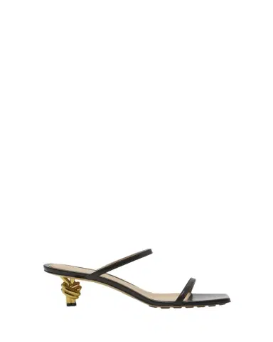 Bottega Veneta Leather Two-Band Knot Slide Sandals | Thumbnail 1