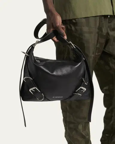 Givenchy Men's Voyou Leather Crossbody Bag | Thumbnail 2 Givenchy Men's Voyou Leather Crossbody Bag | Thumbnail 2