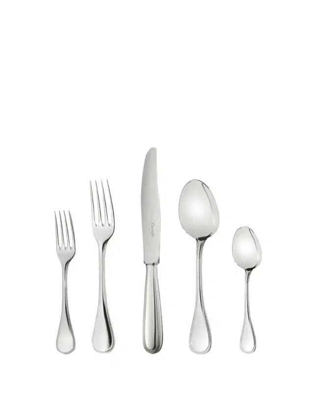 Christofle Perle Stainless Steel Flatware Place Setting