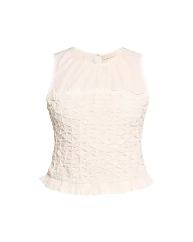 Paisley Textured Ruffle-Hem Blouse