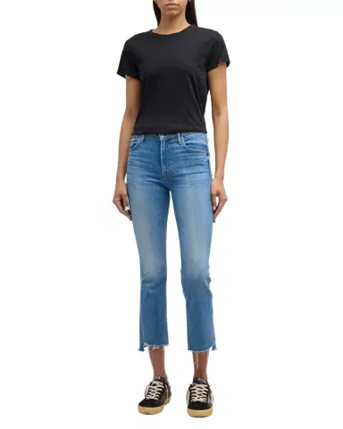 MOTHER The Insider Crop Step Fray Jeans | Thumbnail 1 MOTHER The Insider Crop Step Fray Jeans | Thumbnail 1