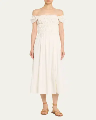 Altuzarra Lily Ruched Cap-Sleeve Midi Dress | Thumbnail 2