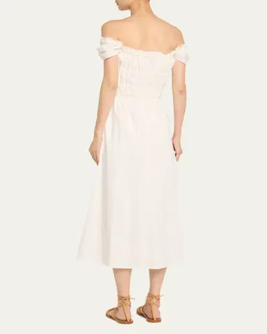 Altuzarra Lily Ruched Cap-Sleeve Midi Dress | Thumbnail 3