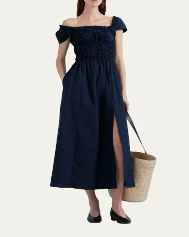 Altuzarra Lily Ruched Cap-Sleeve Midi Dress | Thumbnail 6