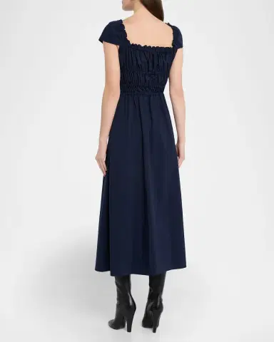 Altuzarra Lily Ruched Cap-Sleeve Midi Dress | Thumbnail 10