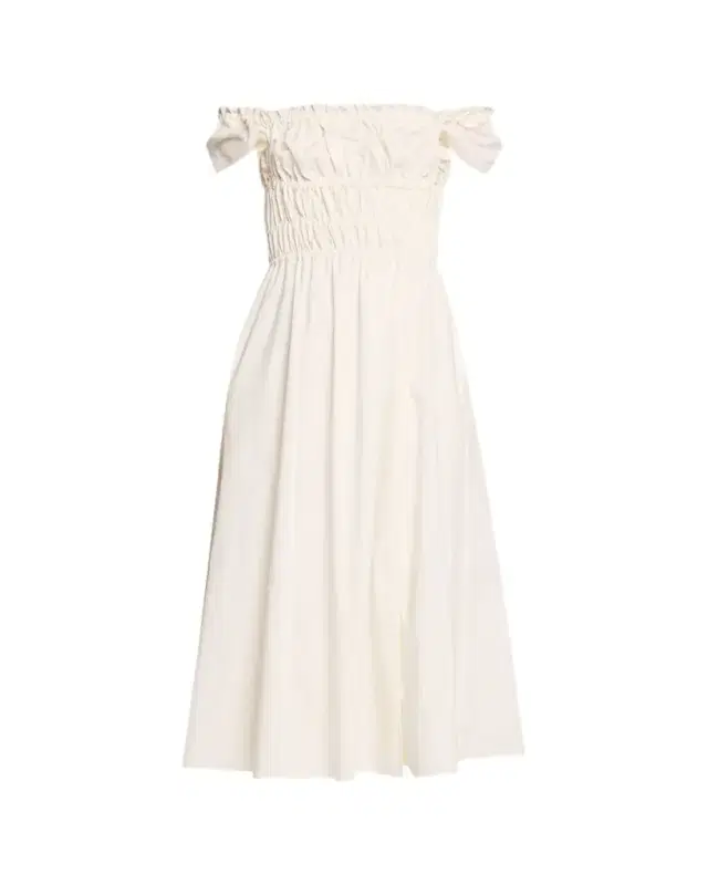 Lily Ruched Cap-Sleeve Midi Dress