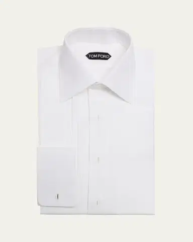 TOM FORD Men's Cotton Plisse Dress Shirt | Thumbnail 2