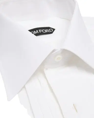 TOM FORD Men's Cotton Plisse Dress Shirt | Thumbnail 1