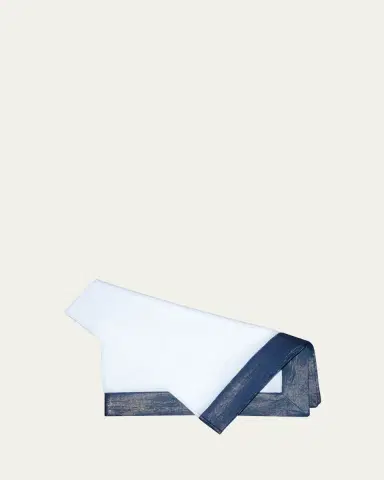 Nomi K Navy Shimmer Border Napkin | Thumbnail 2