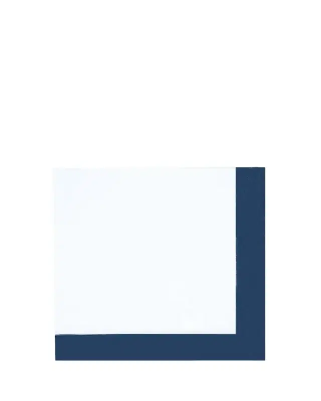 Nomi K Navy Shimmer Border Napkin