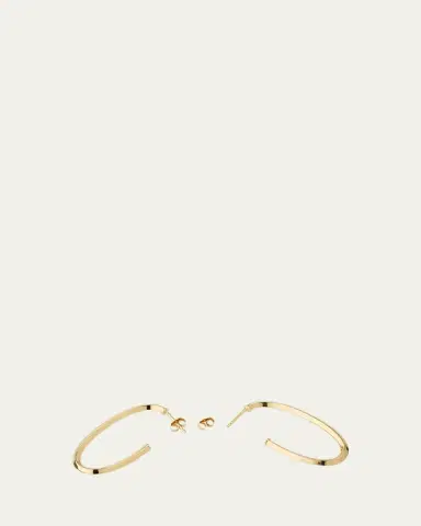 Lana 14K Yellow Gold Thin Oval Hoop Earrings | Thumbnail 4