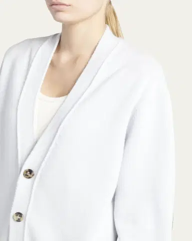 Bottega Veneta Classic Cashmere Cardigan with Intrec Patches | Thumbnail 5 Bottega Veneta Classic Cashmere Cardigan with Intrec Patches | Thumbnail 5