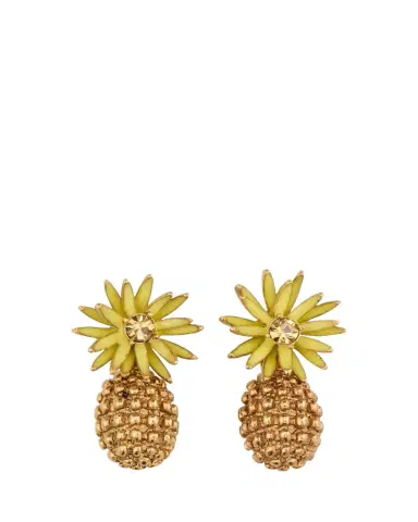 Oscar de la Renta Flower Post with Cactus Drop Earrings | Thumbnail 1 Oscar de la Renta Flower Post with Cactus Drop Earrings | Thumbnail 1