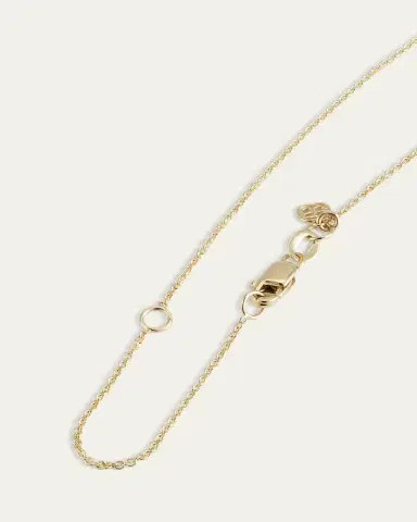 Sydney Evan 14K Gold Medium Love Script Pink Sapphire Necklace | Thumbnail 4