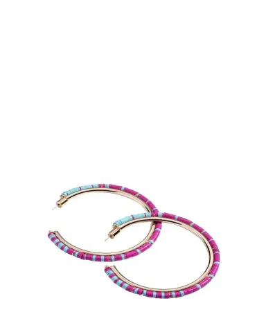 Elsie Frieda Anguilla Hoop Earrings with Heishi Beads | Thumbnail 1
