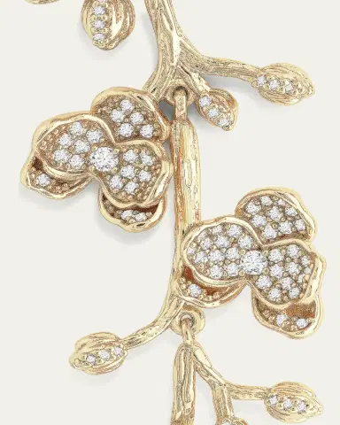 Anabel Aram Jewelry Cubic Zirconia Orchid Dangle Earrings | Thumbnail 4 Anabel Aram Jewelry Cubic Zirconia Orchid Dangle Earrings | Thumbnail 4