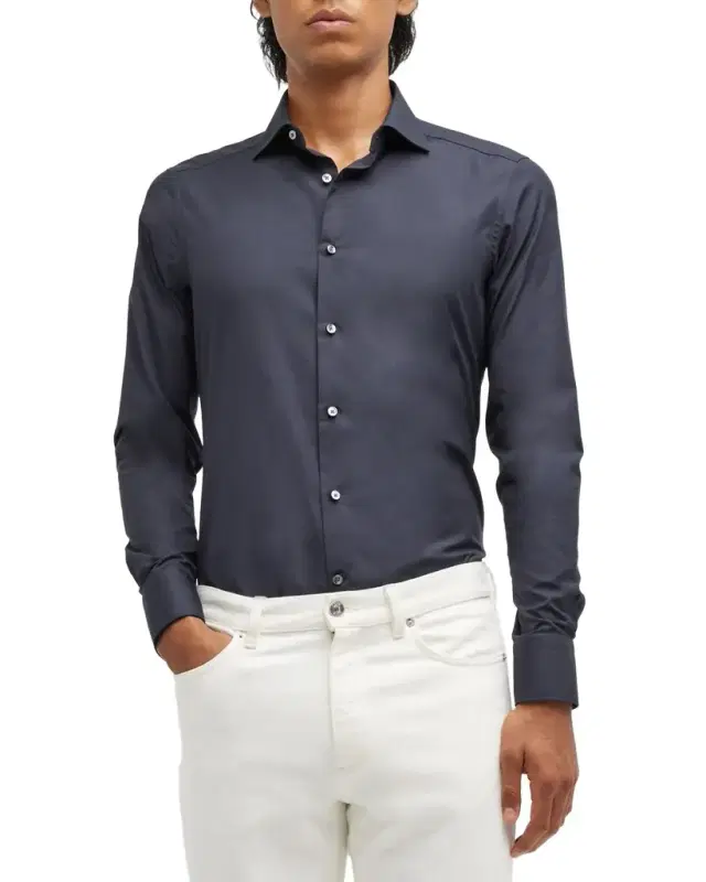 ZEGNA Men's Trofeo Comfort Cotton Shirt