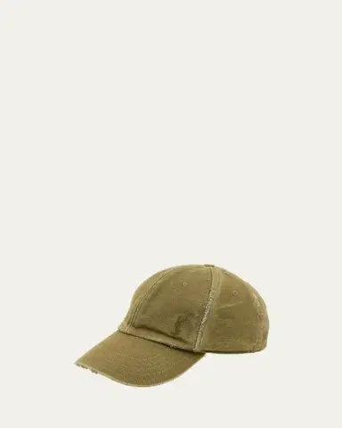 Saint Laurent YSL Washed Denim Baseball Hat | Thumbnail 4