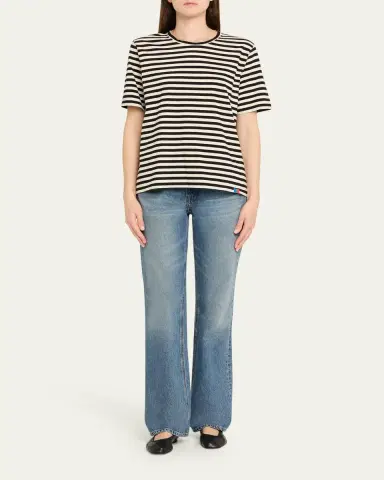 Kule The Modern Cotton Stripe Long-Sleeve Turtleneck T-Shirt | Thumbnail 2 Kule The Modern Cotton Stripe Long-Sleeve Turtleneck T-Shirt | Thumbnail 2