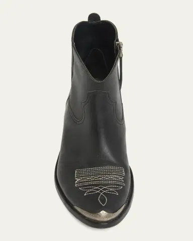 Golden Goose Young Leather Zip Cowboy Ankle Boots | Thumbnail 5