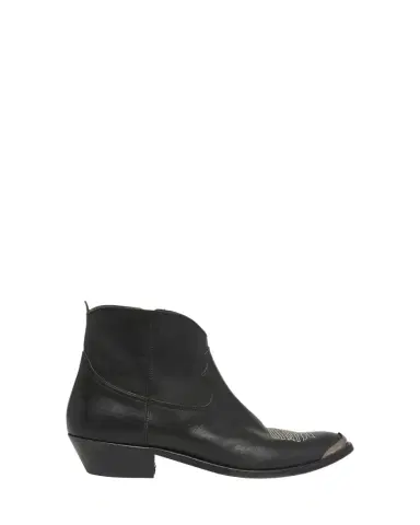Golden Goose Young Leather Zip Cowboy Ankle Boots | Thumbnail 1